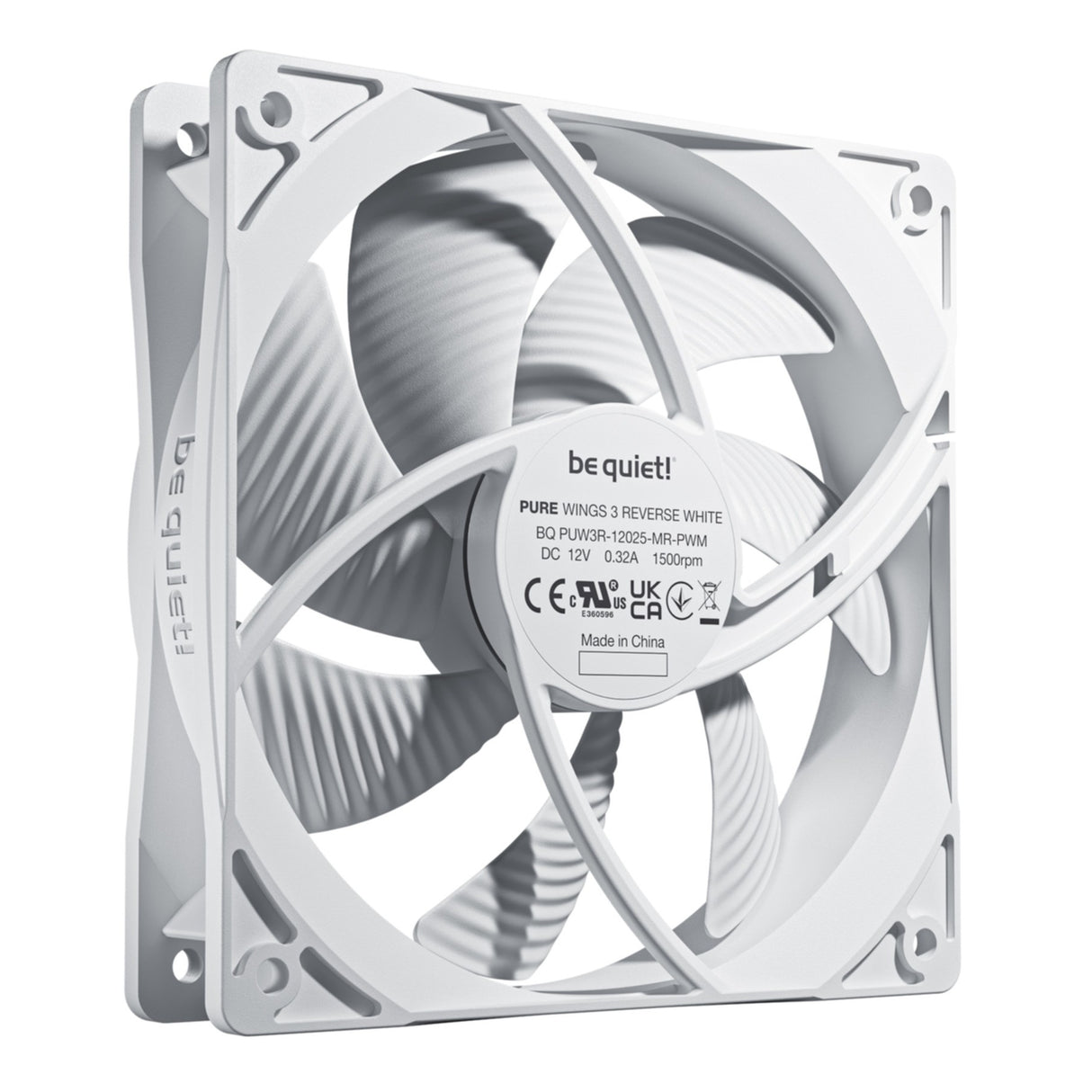 PC- Gehäuselüfter Be Quiet Pure Wings 3 PWM 120mm Reverse White BL136 3er Pack