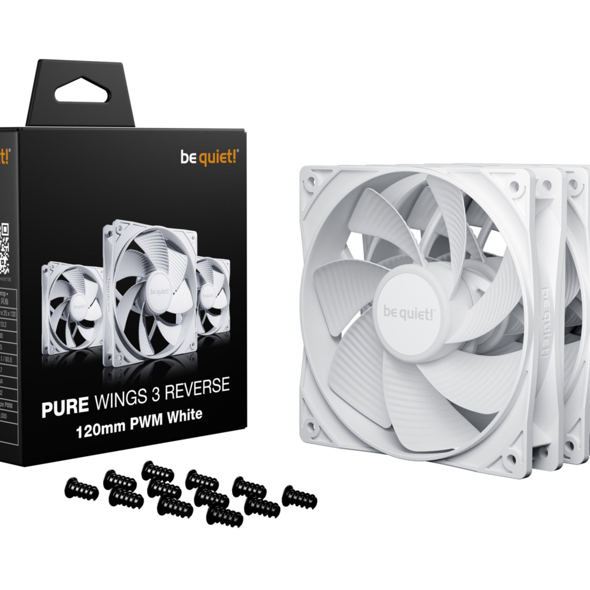 PC- Gehäuselüfter Be Quiet Pure Wings 3 PWM 120mm Reverse White BL136 3er Pack