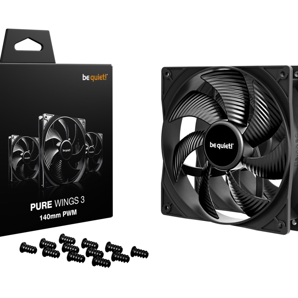 PC- Gehäuselüfter Be Quiet Pure Wings 3 PWM 140mm BL139 3er Pack