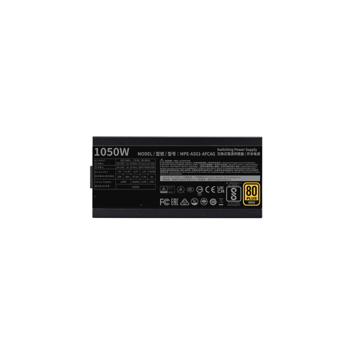 PC- Netzteil Cooler Master MWE Gold V2 1050W MPE-A501-AFCAG-3EEU