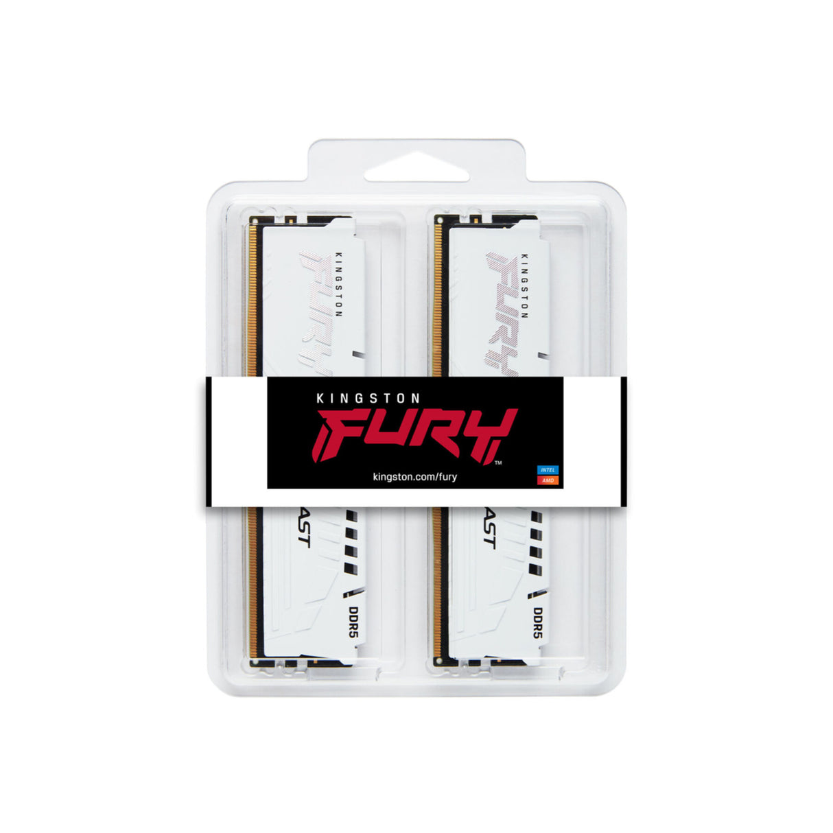 DDR5 64GB KIT 2x32GB PC 6000 Kingston FURY Beast EX KF560C30BWEK2-64 weiß