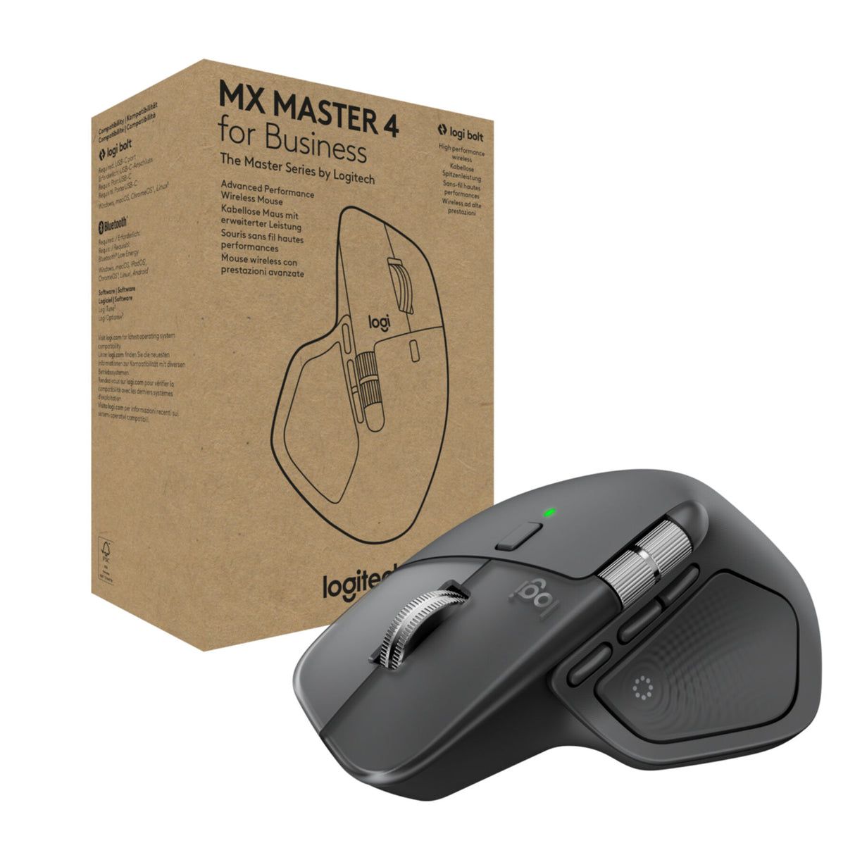 Mouse Logitech MX Master 4 for Business Wireless Graphite (910-007617)