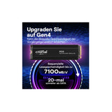 SSD Crucial 1TB P310 CT1000P310SSD5 PCIe M.2 NVME PCIe 4.0 x4 mit HS
