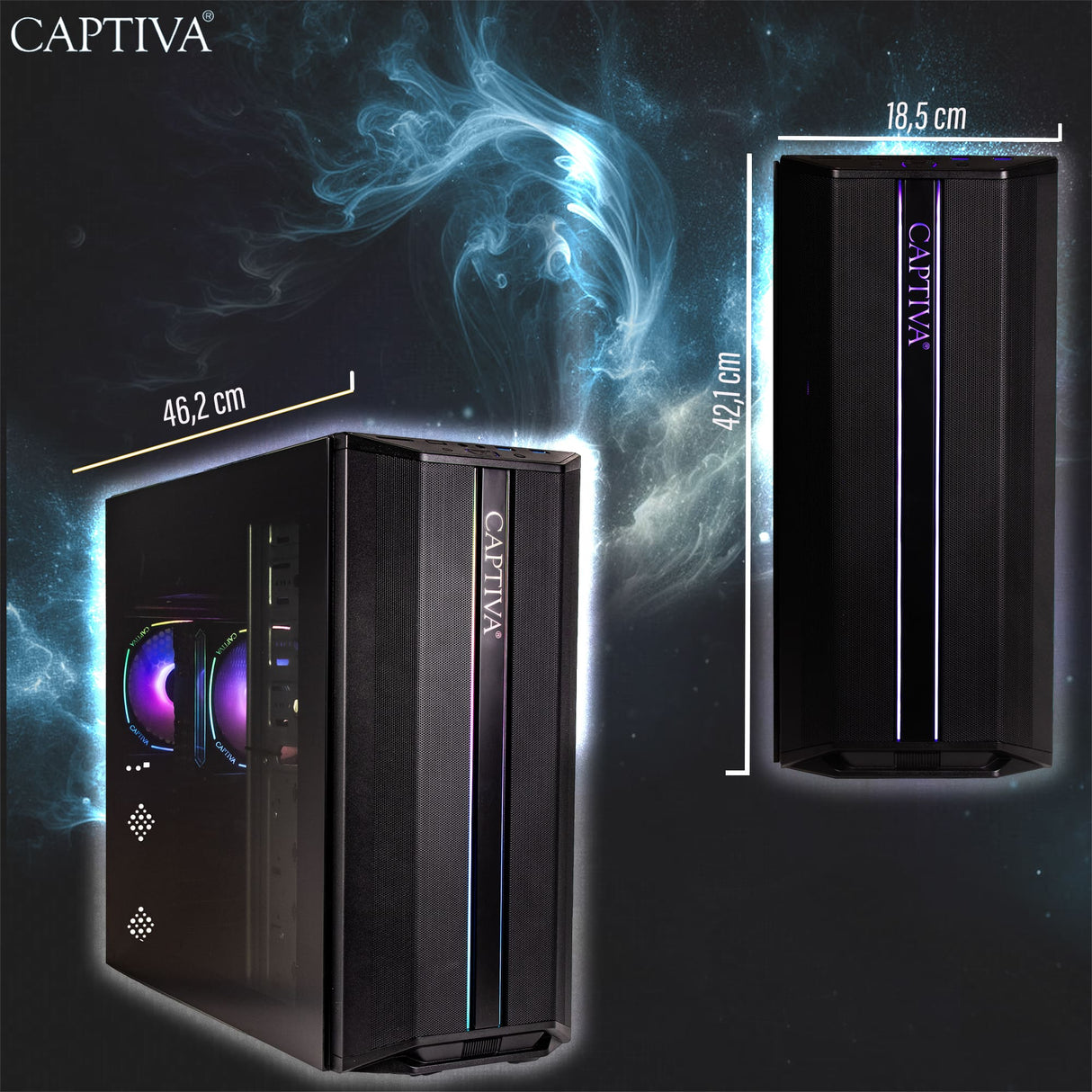 Captiva PC Advanced Gaming R98-679 (Ryzen 5 8400F/RTX5060 8GB GDDR7/SSD 1TB/32GB/WLAN/Windows 11 Home 64-bit)