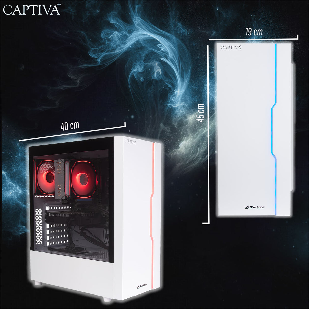 Captiva PC Advanced Gaming I98-739 (i7-14700F/RTX5060 Ti 8GB GDDR7/SSD 1TB/32GB/WLAN/Windows 11 Home 64-bit)