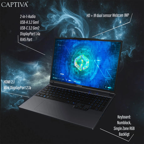 Captiva Notebook Advanced Gaming I91-965 i9 13900HX (16,0", 32GB, 2TB SSD, GeForce RTX5050 8GB, Win 11 Home) ComputerKönig