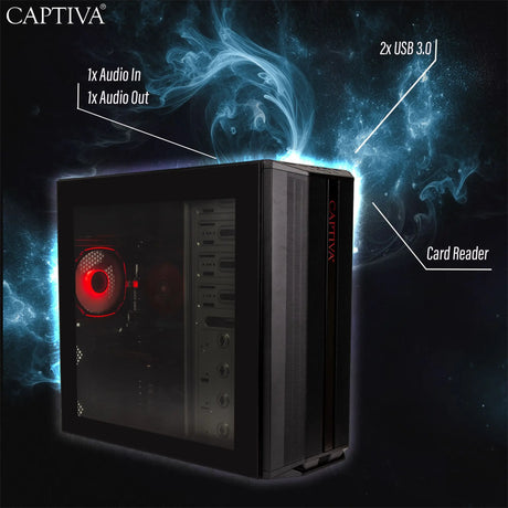 Captiva PC Advanced Gaming R92-737 (Ryzen 5 5500/RTX5060 Ti 8GB GDDR7/SSD 1TB/16GB/WLAN/Windows 11 Home 64-bit) ComputerKönig